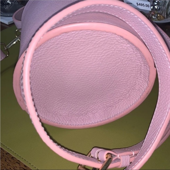 NWT MATEO NEW YORK The Madeline Leather Bucket Bag -Blush Pink - retails at $495 - Picture 4 of 6